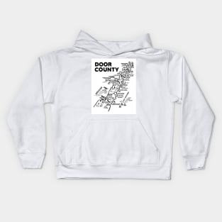 Door County Map Kids Hoodie